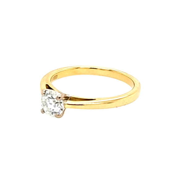 Pre Owned 18ct Diamond Solitaire Ring ZQ701